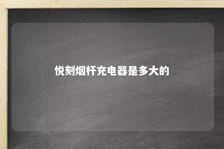 悦刻烟杆充电器是多大的